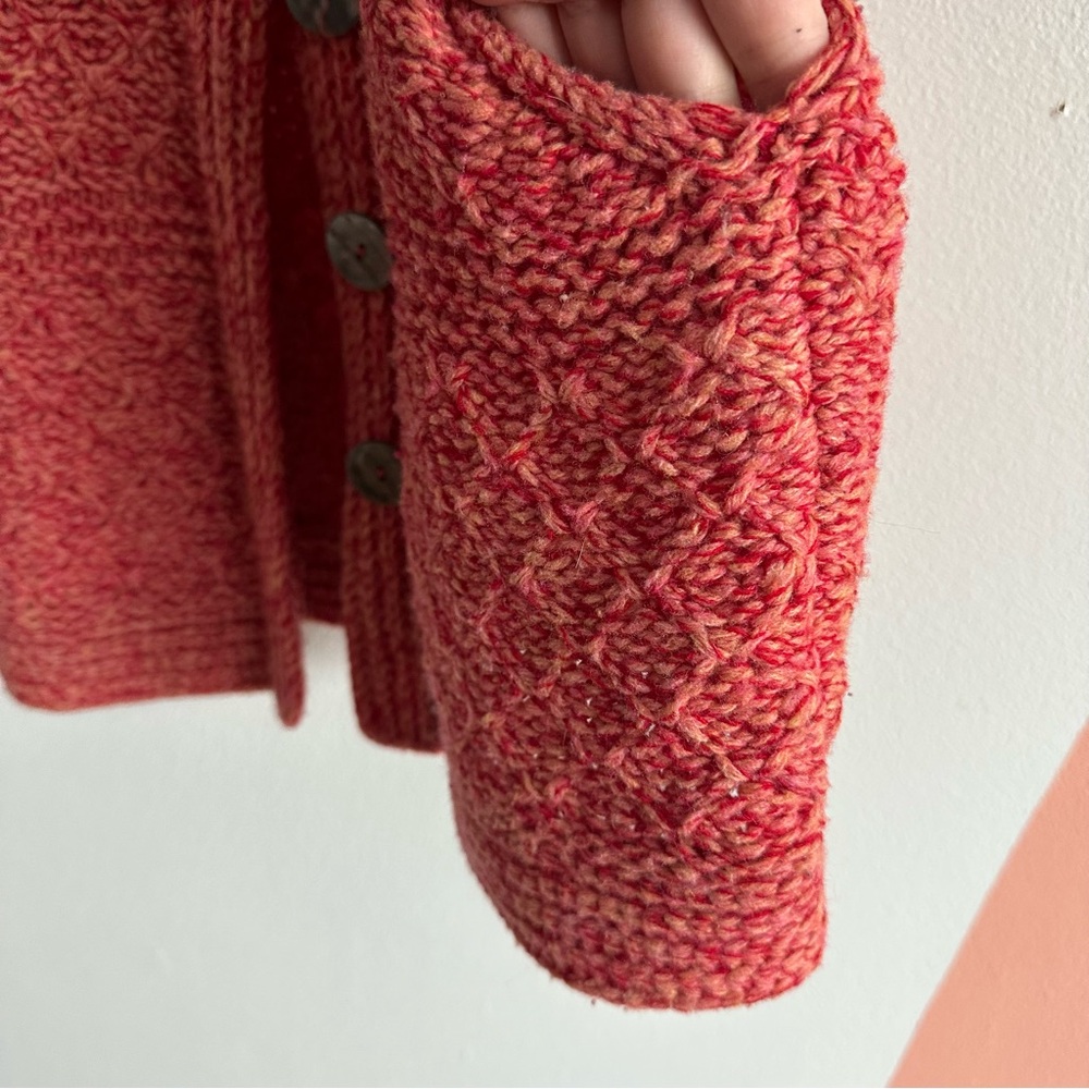 Free People Coral Marled Knit Button-Up Vest - Picture 4 of 6